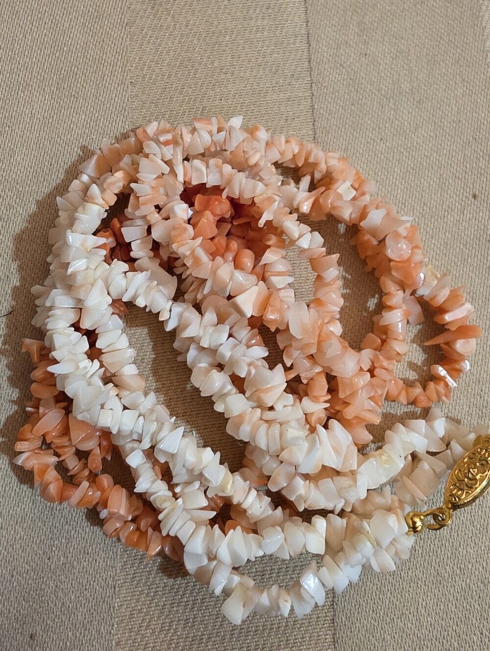 GENUINE ANGEL SKIN CORAL NECKLACE 22In - Picture 5 of 6